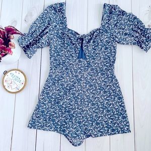 NWT Altar’d State Dusty Blue Floral Jumper